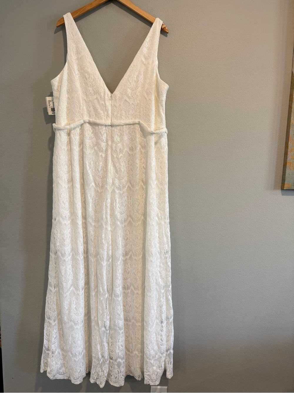 DB Studio Elegant Lace Wide-Leg Bridal Jumpsuit 22W NEW $279 - Picture 5 of 7